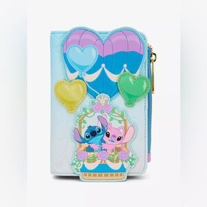 Loungefly Disney Lilo & Stitch Angel & Stitch Hot Air Balloon Wallet NEW